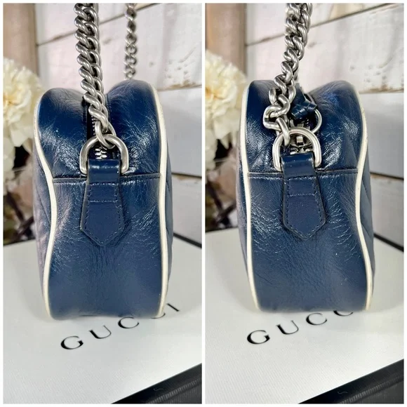 Gucci GG Marmont Diagonal Quilted Leather Small Shoulder Bag - Picture 9 of 10